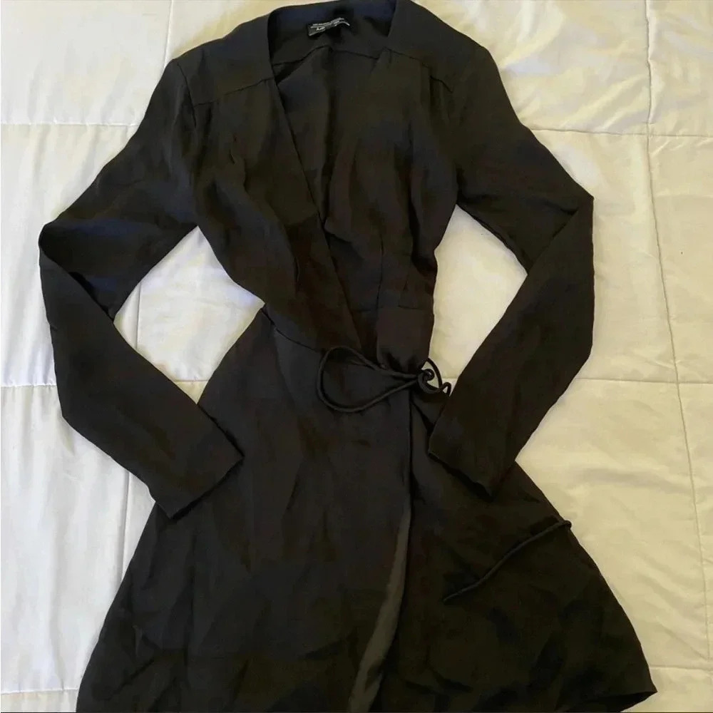 & Other Stories black wrap mini dress
